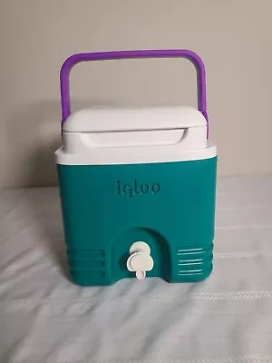 Igloo Beverage Cube 1 Gallon Ice Cooler Drink Jug With Spout Teal Purple USA • $21.97
