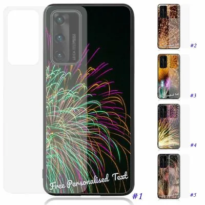 Personalised Text Glass Back Case For Huawei Y5 Y9 Prime Mate 9 10 20 30 40 Pro • $14.98