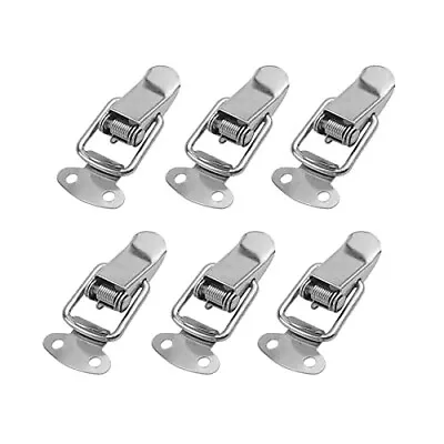 Spring Loaded Buckle Latch Stainless Steel Toggle Hasp Lock Wooden Case 6 Pack • $11.82