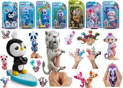 $49.50 • Buy WowWee Fingerlings Panda Monkey Sloth Tiger Panther Dolphin Dragon Penguin Toy