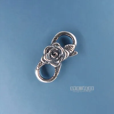 Sterling Silver Floral Infinity Double Lobster Claws Clasp Connector 19mm #33218 • $9.29