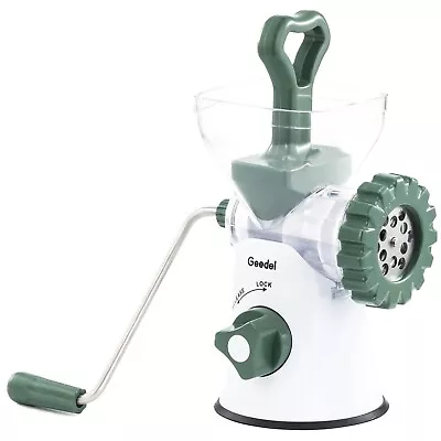 3-IN-1 Hand Crank Manual Meat Food Grinder Mincer White/Green Used • $25.87