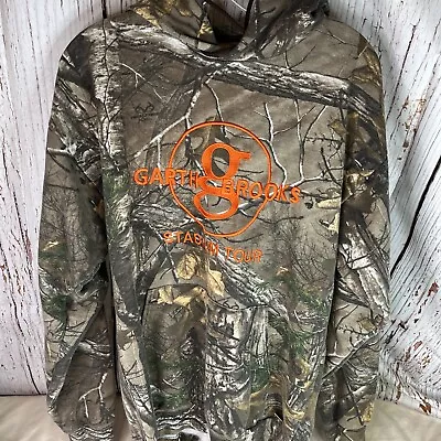 Garth Brooks Stadium Tour Russell Outdoors Camo Hoodie Size Large • $9