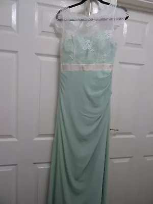 Lovely Mint Green Bridesmaid /prom Dress-size 10 • £20