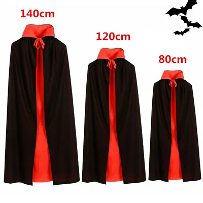 Halloween Vampire Cape Dracula Devil Cloak Kids Cosplay Fancy Dress Costume New • £14.74