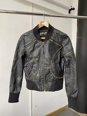 Y2K Ed Hardy Punk Skull Leather Jacket • $199