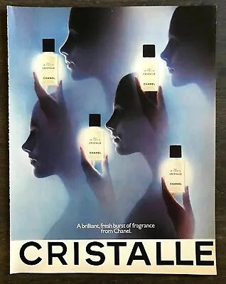 Vintage Original Early 1980's Vogue Magazine Chanel Cristalle Perfume Advert 80s • £14.99