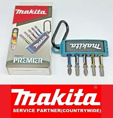 5Pcs Makita Piece 50mm Impact Premier Screw Bit Set Impact Driver + Keyring • £12.86