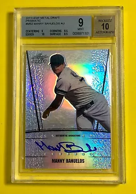 2011 Leaf Metal Draft  Manny Banuelos #MB2 Auto BGS 9 MINT - 10 AUTO • $39.99