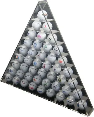 £68.57 • Buy Pyramid 45 Golf Ball Display Modern Design Free Standing Holds 45 Balls