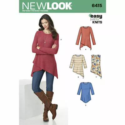 NEW LOOK Sewing Pattern 6415 Misses Plus Ladies Women Top Tunic Xs-xl EASY • £9.73