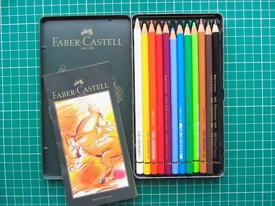 Premium Used Tin 12 Faber-Castell Polychromos Color Pencils - Exceptional Value! • $9.96