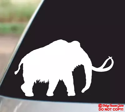 WOOLLY MAMMOTH Vinyl Decal Sticker Car Truck Window Wall Bumper ELEPHANT ANIMAL • $2.99