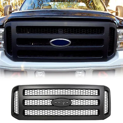 Black Painted Grille Assembly For Ford 05-07 F250 F350 Super Duty FOR FO1200457 • $87.99