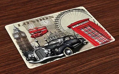 Collage Place Mats Set Of 4 Vintage London Sign Collage • £16.99