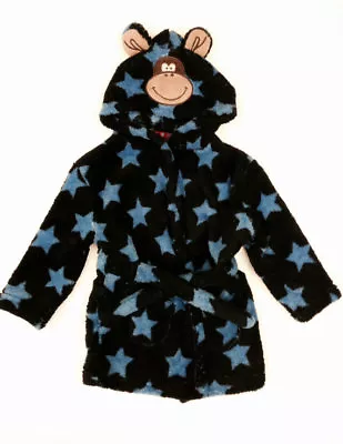 Monkey Baby Robe. Dressing Gown Bath Robe Cute Cuddly Adorable Stars Unisex • £8