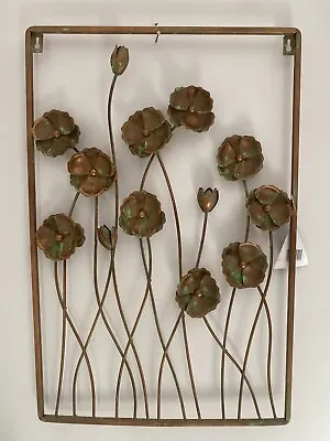 Large Cornflower Copper Metal Wall Art - Garden Wall Decoration - Indoor Outdoor • £22.95