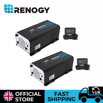 Renogy 2000W 3000W Pure Sine Wave Inverter Battery Charger 12V DC 240V AC LCD  • £399.99