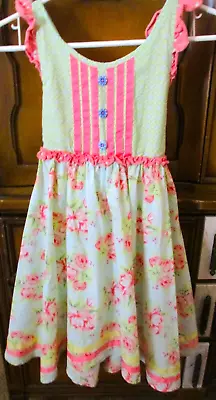 Matilda Jane Happy And Free Sleeveless 'Heat Wave' Dress Cotton 10 EUC • $21.08