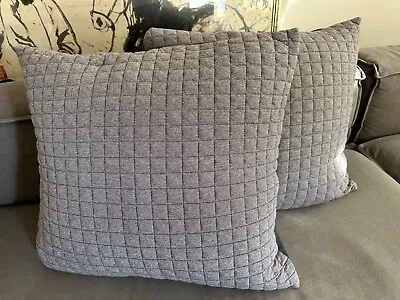 $30 • Buy Country Road Grey Euro Quilted Pillowcases X 2 