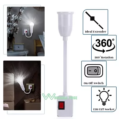 1/2/3 Pack E26 E27 LED Light Bulb Lamp Holder Flexible Extension Adapter Socket • $7.59