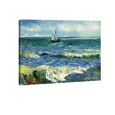 Seascape Van Gogh Painting Repro Canvas Print Wall Art Hangings Home Decor • £12.59