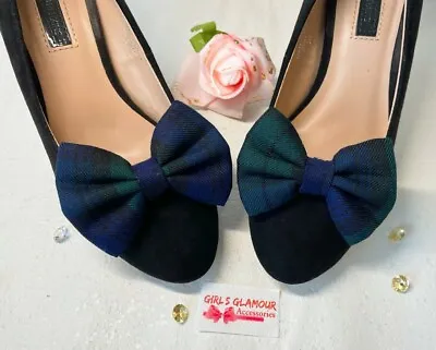 £3.99 • Buy Royal Stewart Tartan Bow Shoes Clip Brooch Burns Night Wedding Dress Scottish 