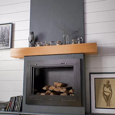 60'' Fireplace Mantel Wooden Wall Mounted Floating Shelf 8  Deep Solid Pine Wood • $139.99