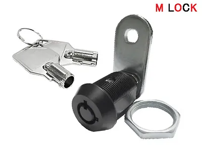 7/8  Tubular Cam Lock; *BLACK* 2 Key Pull CABINET MAI LBOX DRAWER 2400AM-BLACK • $8.59