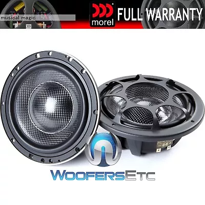 Morel Supremo Mw6 6.5  140w Rms Carbon Fiber Car Midrange Woofers Speakers New • $3999