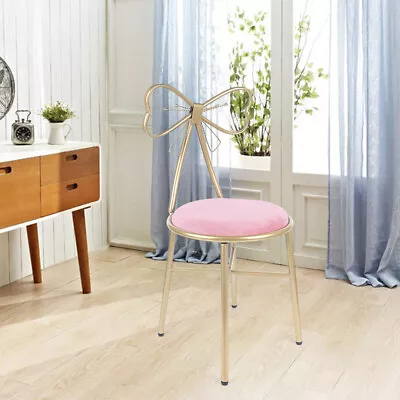 High Backrest Light Luxury Dressing Table Makeup Chair Pink Velvet Stool Chair • $54