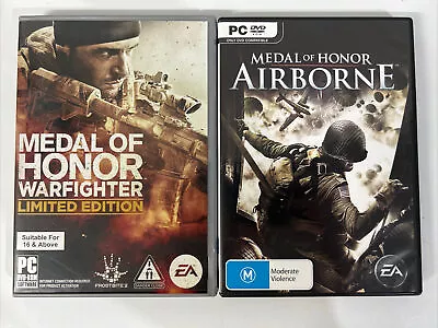 Medal Of Honor Airborne PC DVD ROM EA 2007 Game + Medal Of Honor Warfighter LE • $39