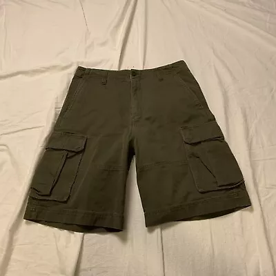 Mens Vintage Ocean Pacific OP 100% Cotton Cargo Shorts Size 34 Green • $12.99