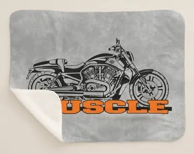 $42.95 • Buy Harley Davidson V-Rod V Rod Muscle Motorcycle Sherpa Fleece Throw Blanket 