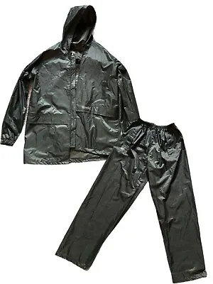 £25 • Buy Mens Regatta Waterproof Jacket And Trousers Set Outdoor Rain Suit 2 Piece Green