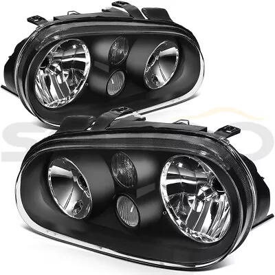 Headlights Assembly Pair For Volkswagen Vw Golf Cabrio 1999-2006 Headlamps • $70.88