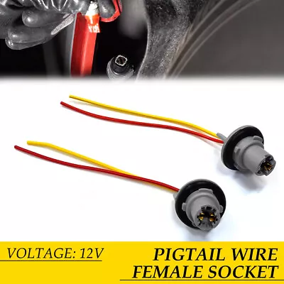 2PCS T10 194 921 Bulb Dome Socket Side Marker Light Harness Wire Plug Connectors • $9.99