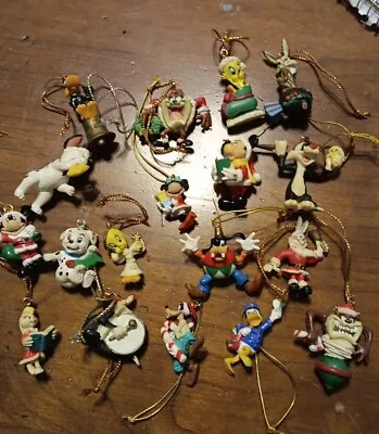 Lot Of 19 Mini Disney Christmas Ornaments- Enesco & Warner Brothers  • $25