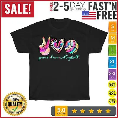 Peace Love Volleyball Player Tie Dye Style Women Teen Girls T Shirt Men Women • $10.99