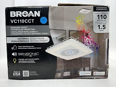 Broan Sensonic Voice Controlled Smart Exhaust Fan W/ LED Light VC110CCT • $189.95