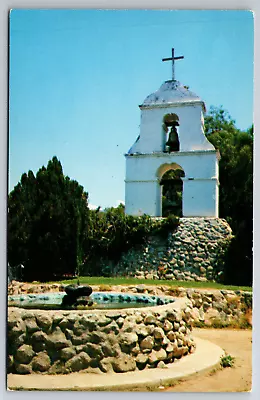 Vintage Postcard CA Pala Companario Belfry Mission Fountain Chrome ~11418 • $1.88