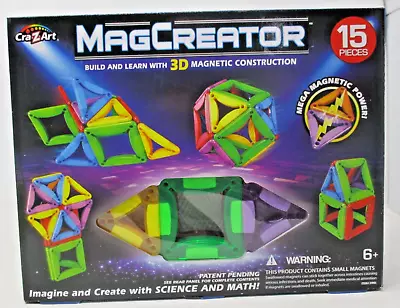 Cra-Z-Art MagCreator 15 Piece 3D Magnetic Construction Set • $34.99