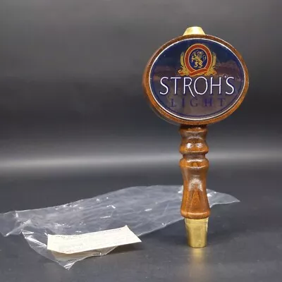 Stroh's Light NOS Beer Tap Handles Vintage 1980's Mirrorred Background Version • $10.95