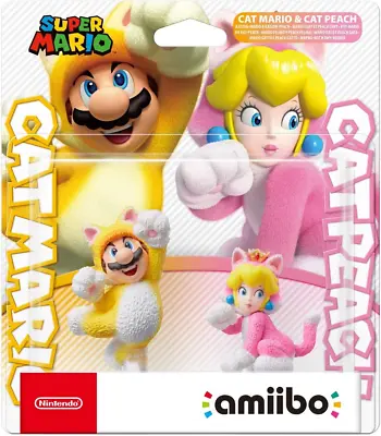 $64.99 • Buy Amiibo Cat Mario And Cat Peach Double Pack - Nintendo Switch