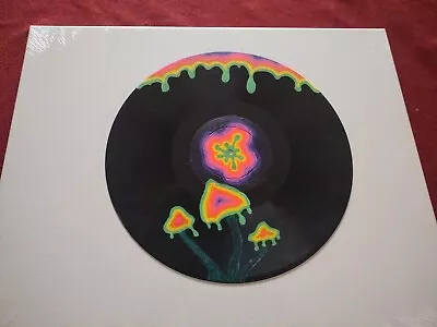 Psychedelic Mushroom Hand Painted Vinyl 12  Record Album Colorful Art Wall Decor • $7.99