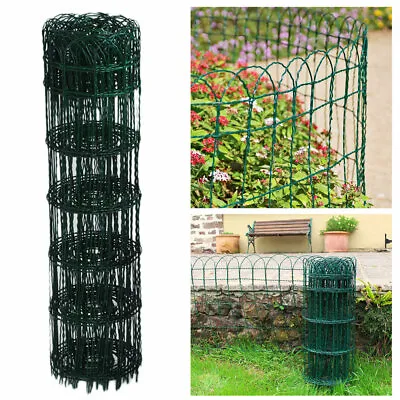 Garden Border Fence Green PVC Coated Wire Lawn Path Edge Decorative Fence 950mm • £36.99