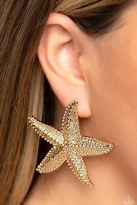 Paparazzi Jewelry~ Starfish 🏖️ Season 🏖️ Gold~Post Earring Beautiful Unique • $5