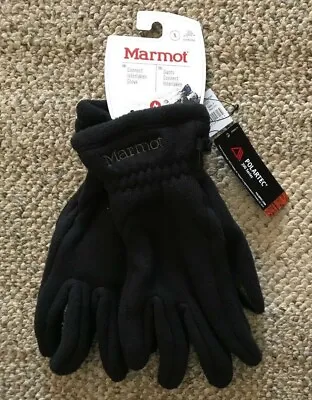 Mens Marmot Connect Interlaken Gloves Black Size Small Fleece Polartec  • $49.99