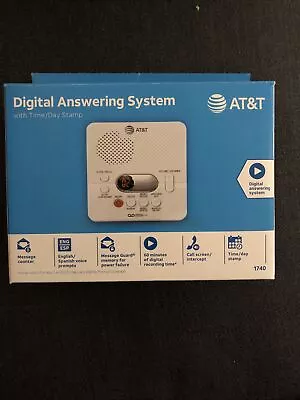 AT&T 1740 60 Min Record Time Digital Answering System White NEW • $13