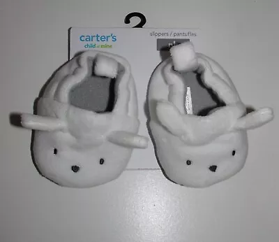 CUTE Plush Infant Bunny Slippers (Size Newborn) BRAND NEW W TAGS • $7.99